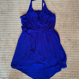 City chic cobalt blue chiffon wrap dress